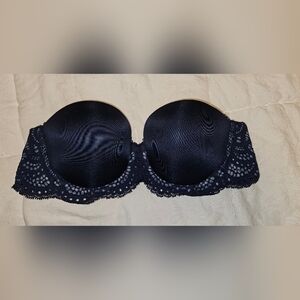 VS NWOT Dream Angels Victoria's Secret Strapless Push up Blue 32B Bra